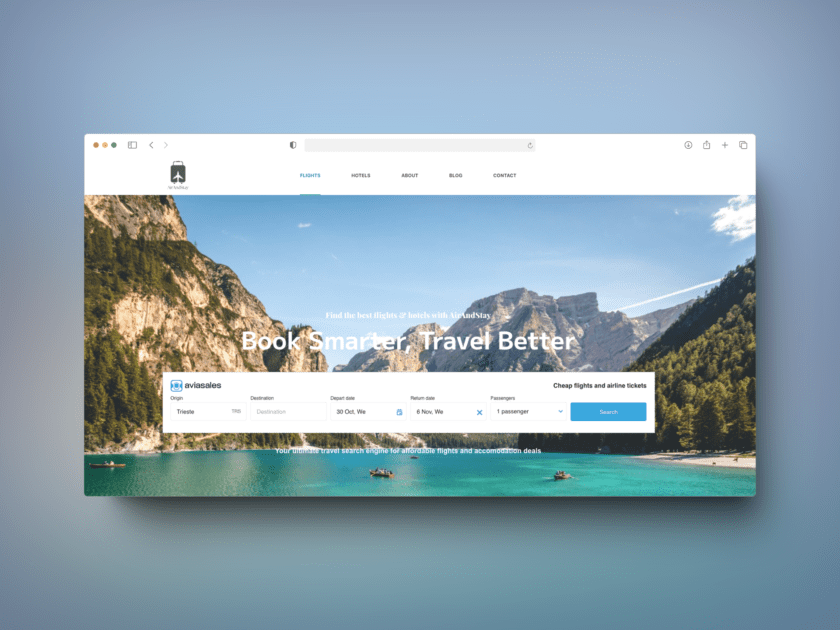 AirAndStay Case Study Screenshot