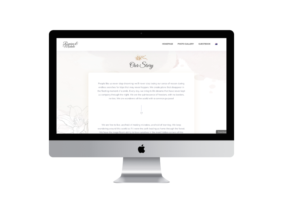 Mockup di un laptop computer con un sito web realizzato da Attimi.