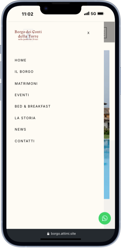 a screenshot of a phone displaying a wedding location website